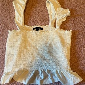 White Ruffle Top